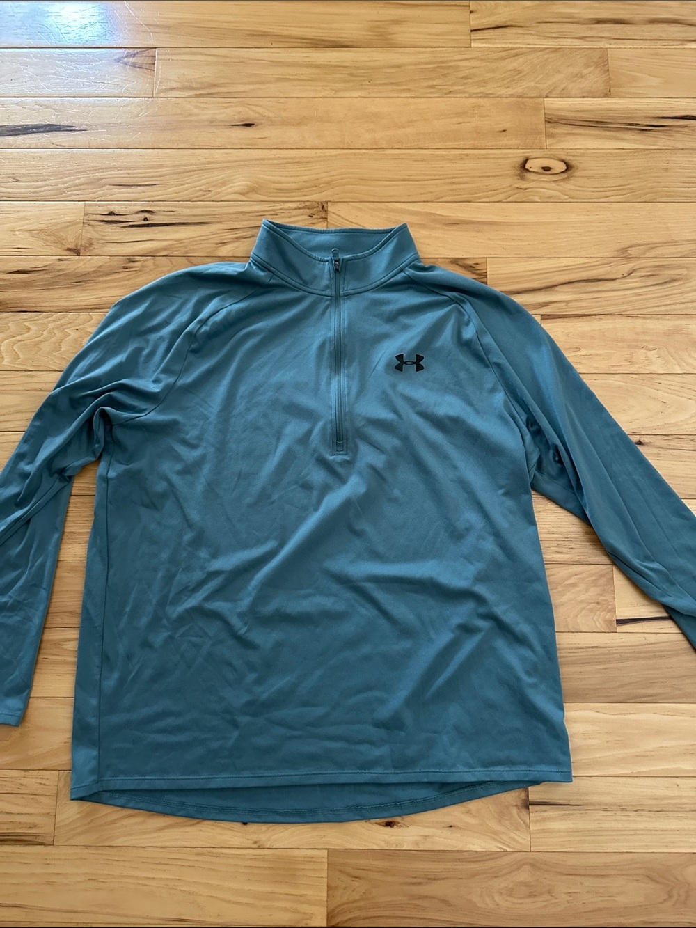 Under Armour Men's Teal Long-Sleeve Quarter Zip Performance Top